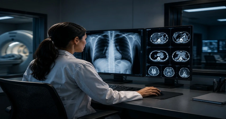 AI can strengthen radiology by reducing workflow burdens, improving prioritisation of critical cases, and enabling faster clinical decision-making.