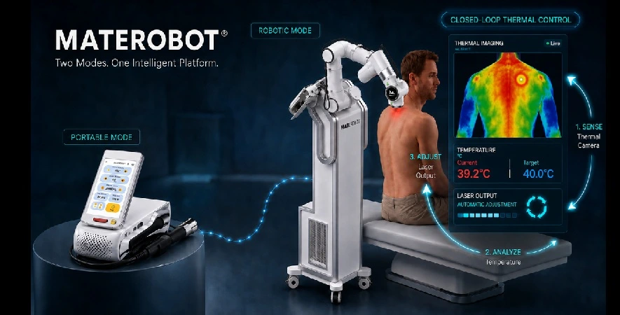 MATELASER Unveils Six-Axis Laser Therapy Robot with Detachable Portable System