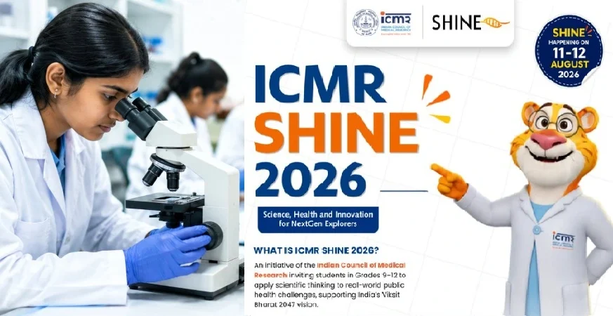 DHR-ICMR Organises S.H.I.N.E. Nationwide, Inviting School Students to Spend a Day as a Scientist